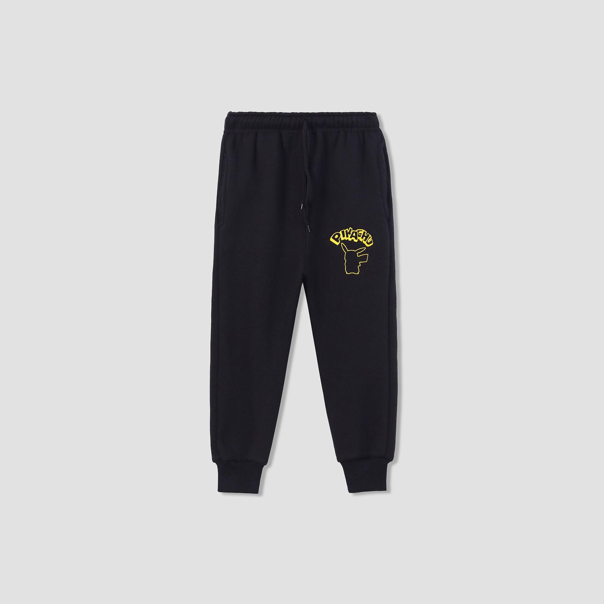 Pikachu Printed Fleece Black Suit