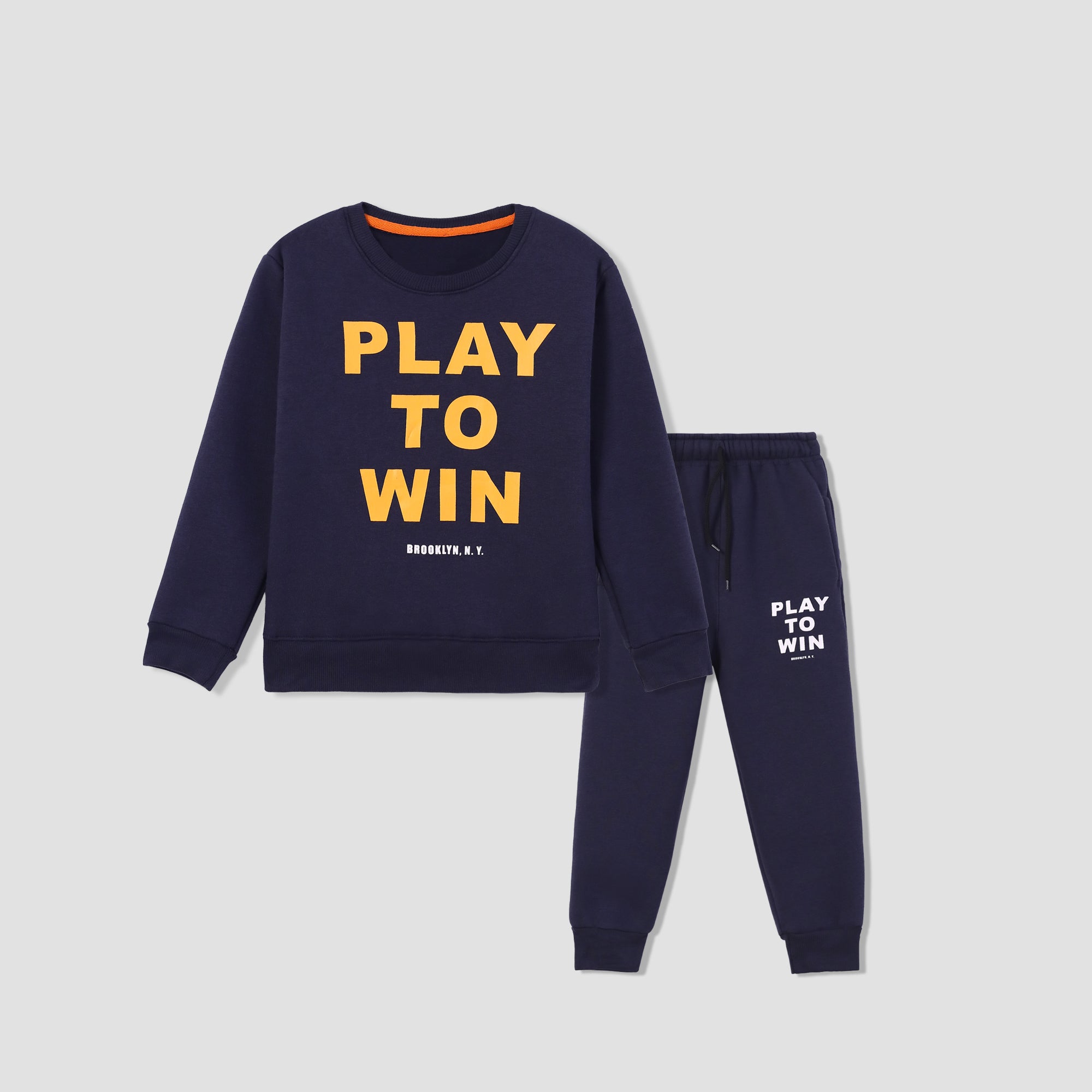 Play to Win Printed Navy Fleece Suit