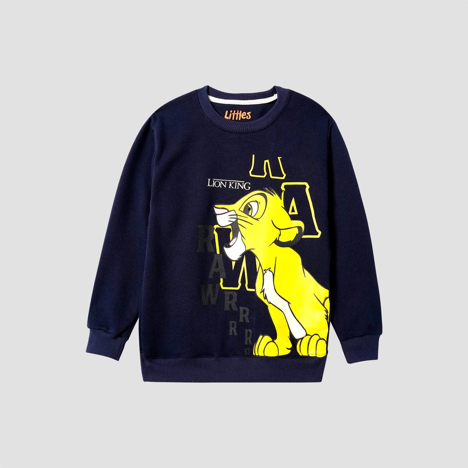 Lion King Printed Fleece Suit Navy Blue