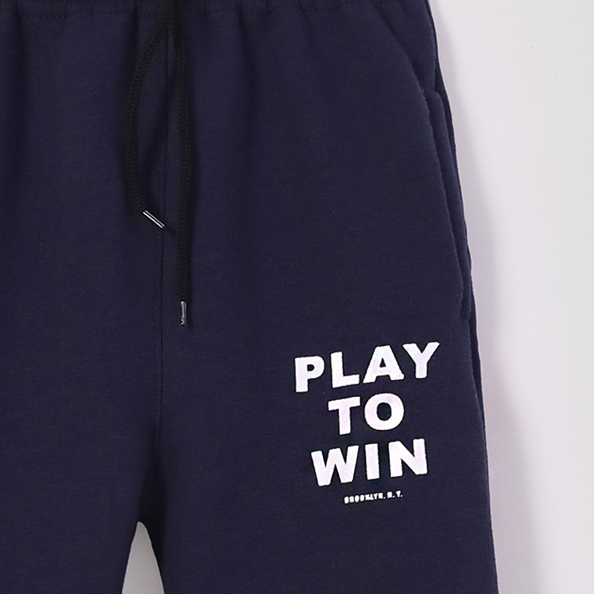 Play to Win Printed Navy Fleece Suit