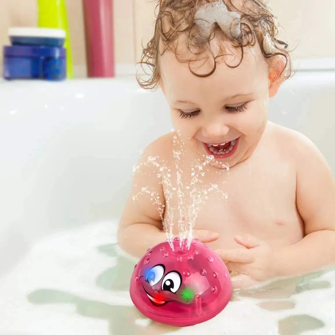 2 in 1 Multifunctional UFO Bath Toy With Light And Sound