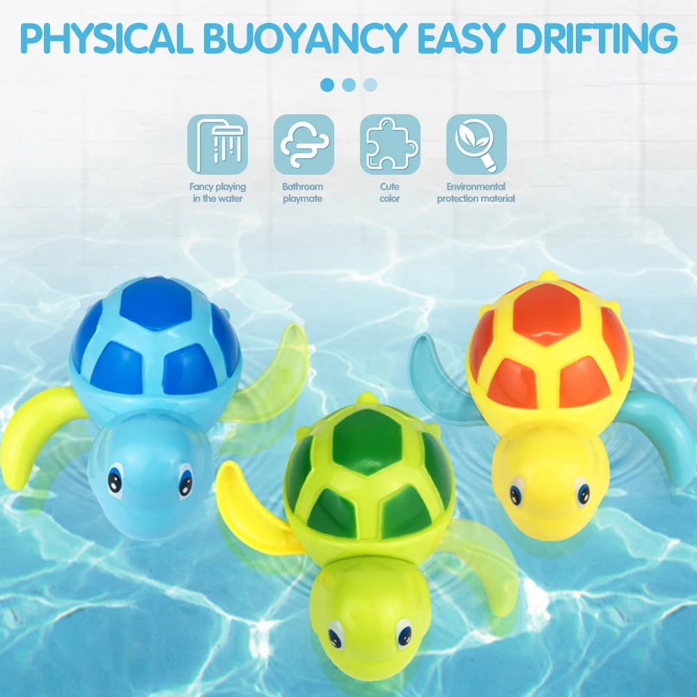 2pcs Newborn Cute Turtle Bath Toys