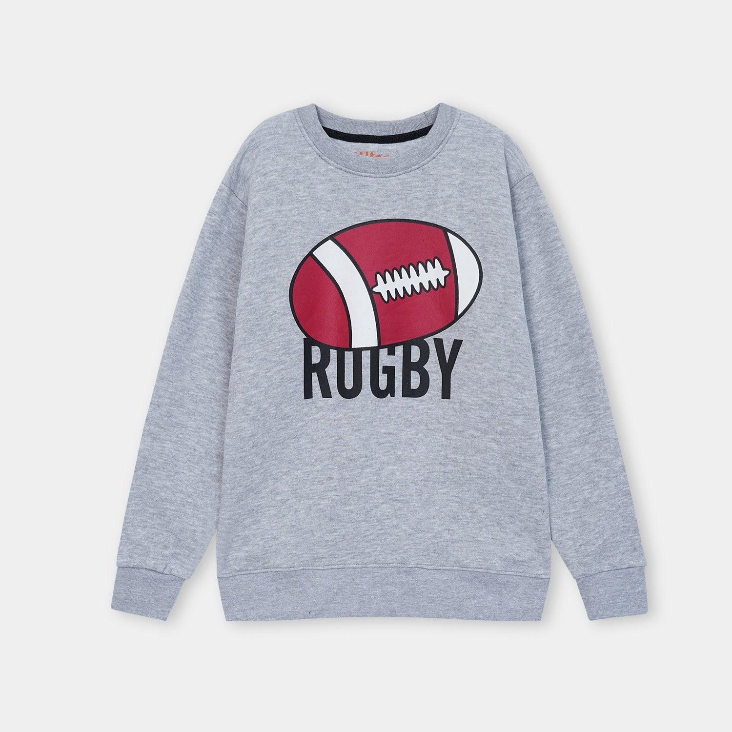 Rugby Grey Printed Fleece Suit