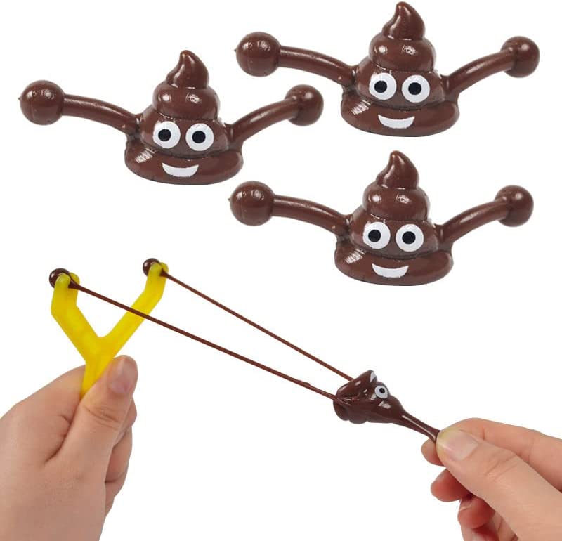 Smiley Poop Slingshot - 2 Pcs