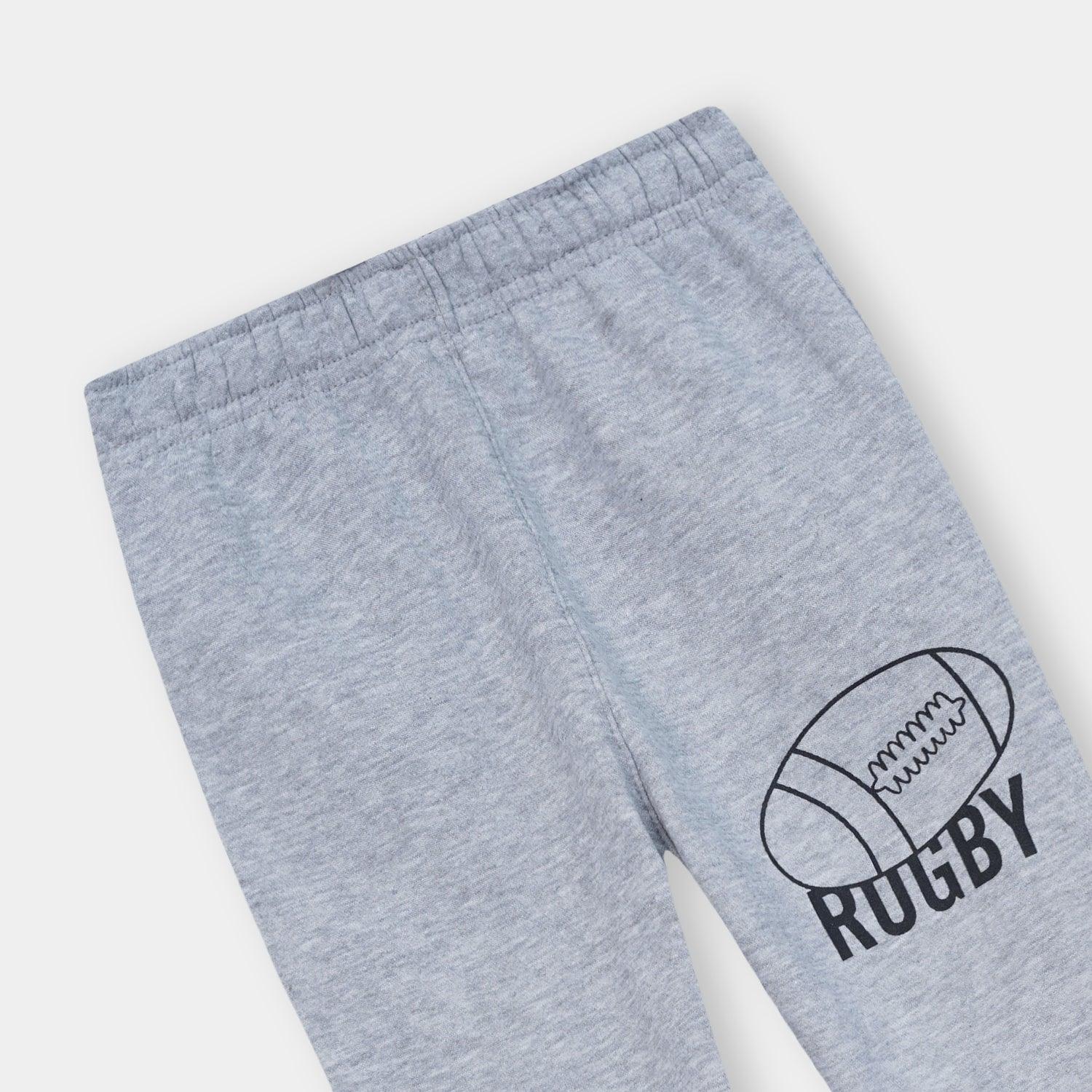 Rugby Grey Printed Fleece Suit