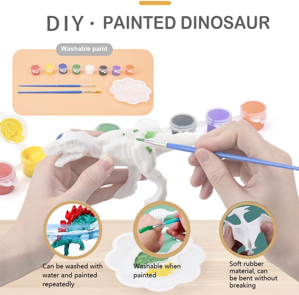 DIY Dino Color Painting Set With 12 Color