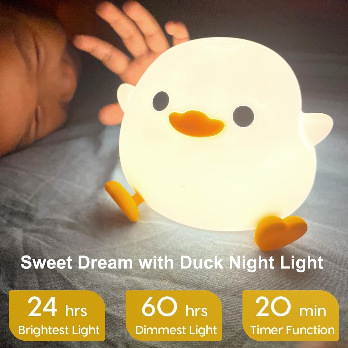 Cute Duck Shaped LED Night Light