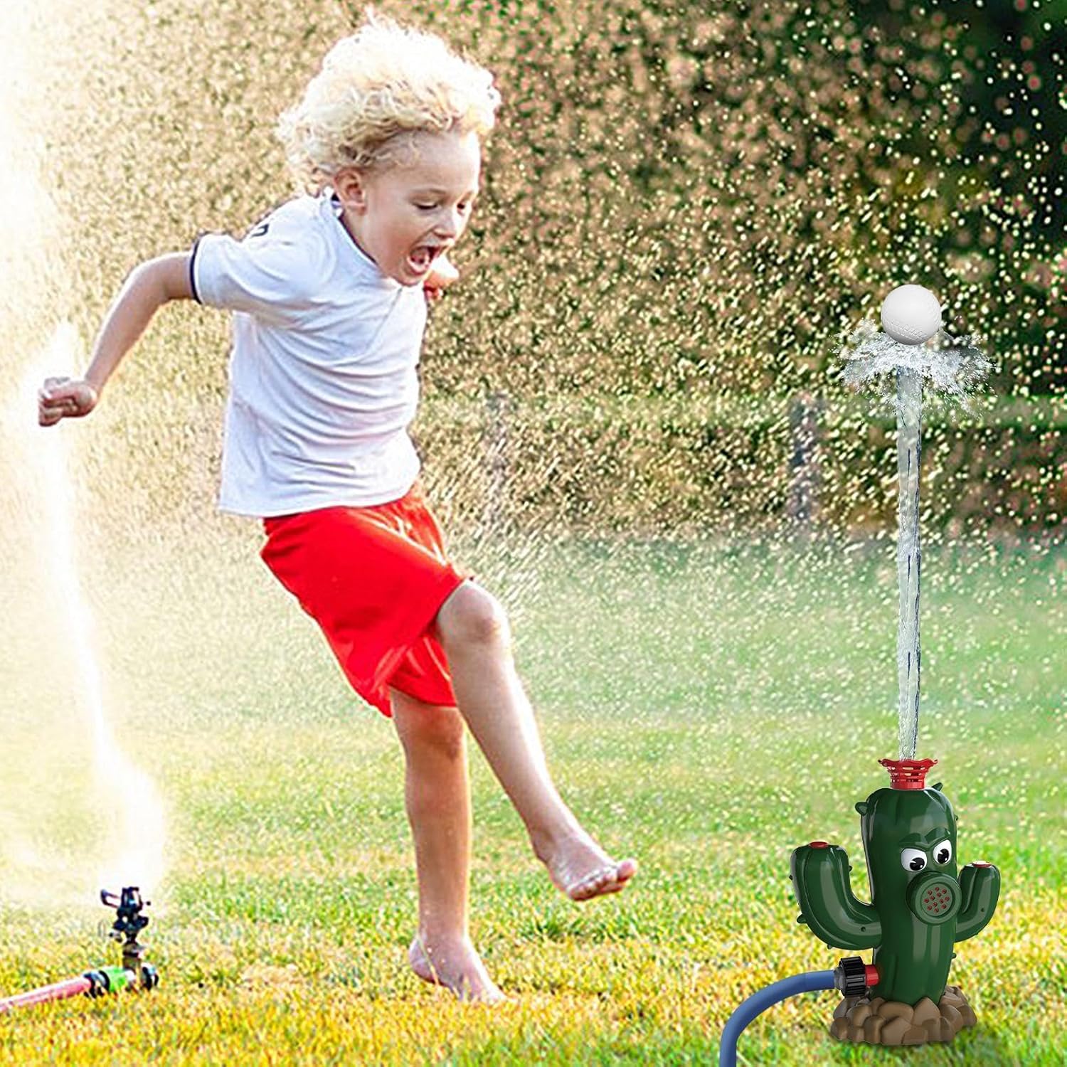 Summer Outdoor Water Sprinkler Baseball Cactus