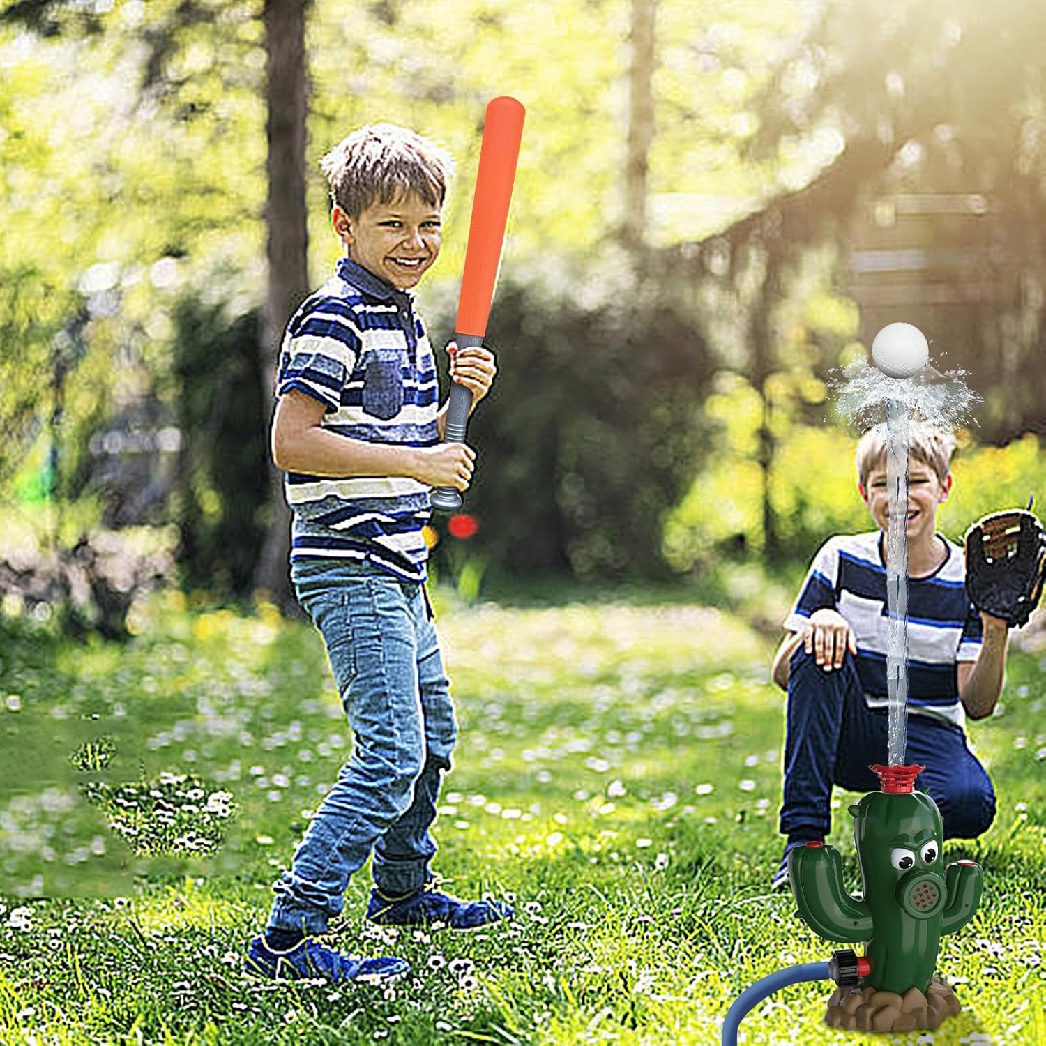 Summer Outdoor Water Sprinkler Baseball Cactus