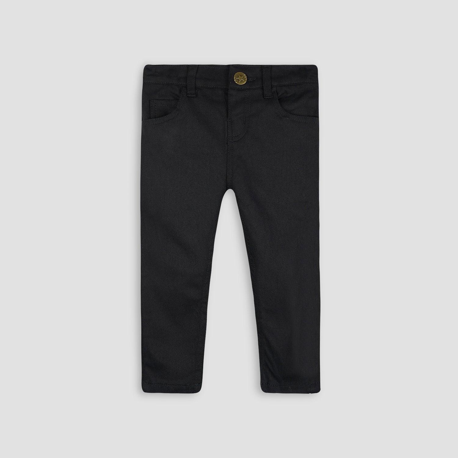 Plain Black Slim Fit Jeans For Boys