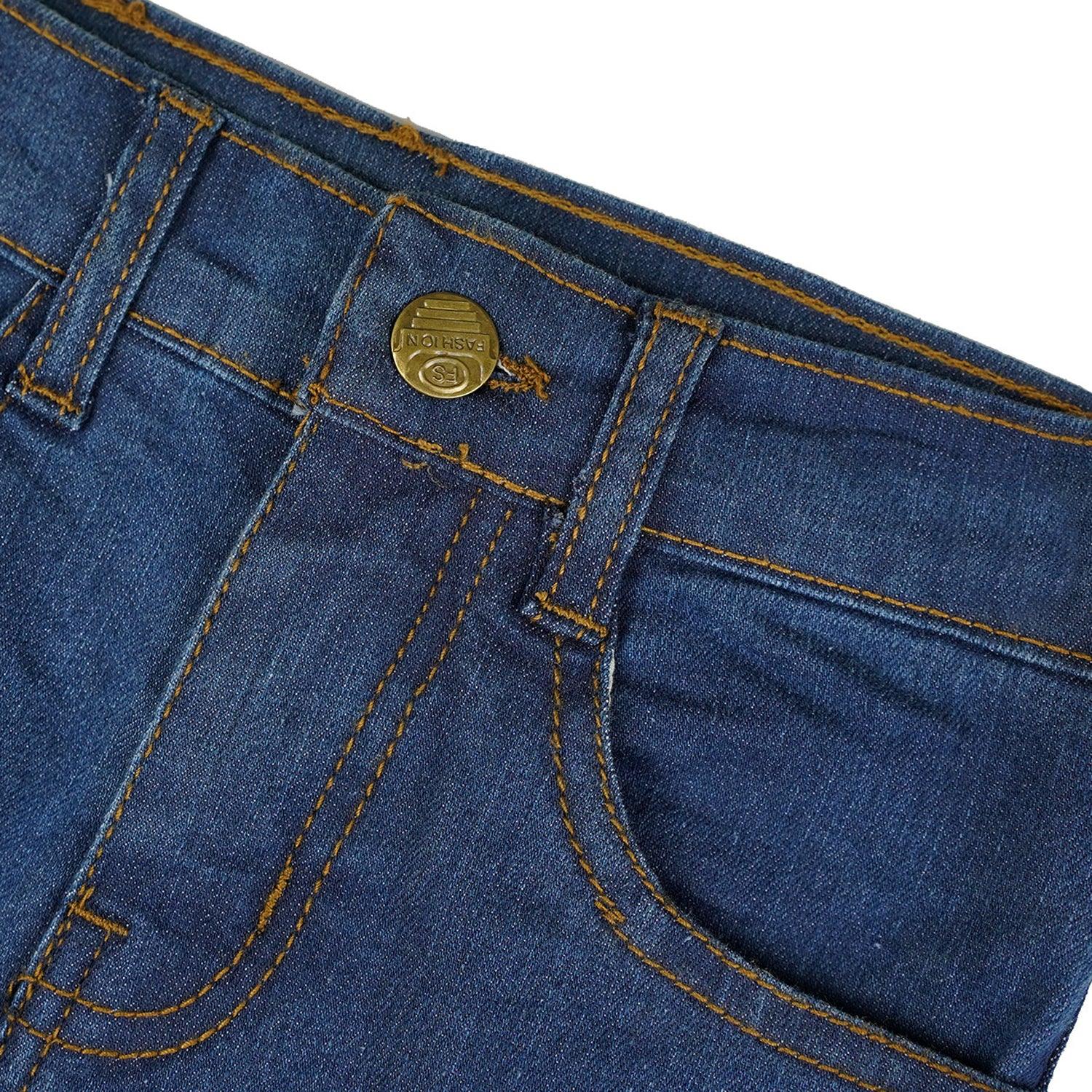 Mid Blue Slim Fit Jeans For Boys