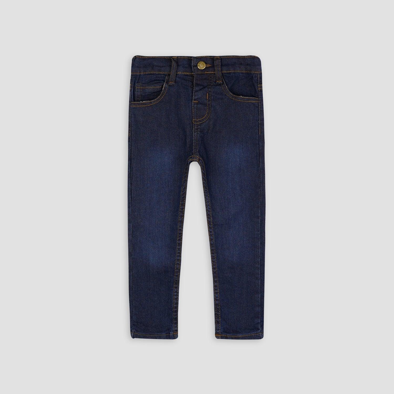 Dark Blue Slim Fit Jeans For Boys