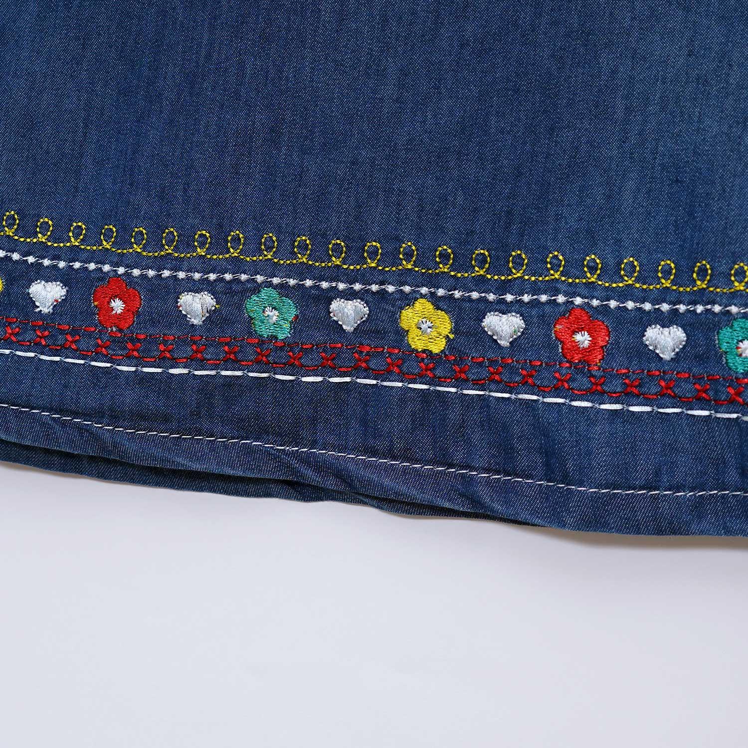 Embroided Denim Frock