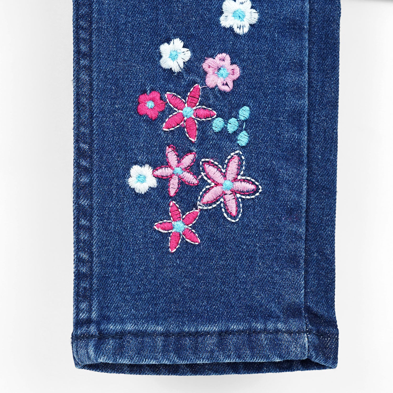 Pink Florals Denim Jeans