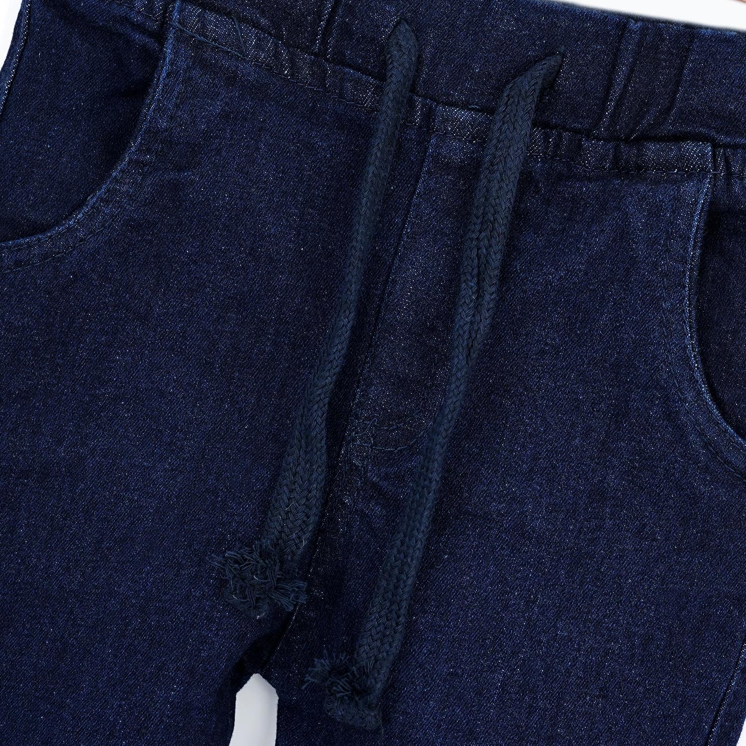 Kids Navy Knitted Jeans