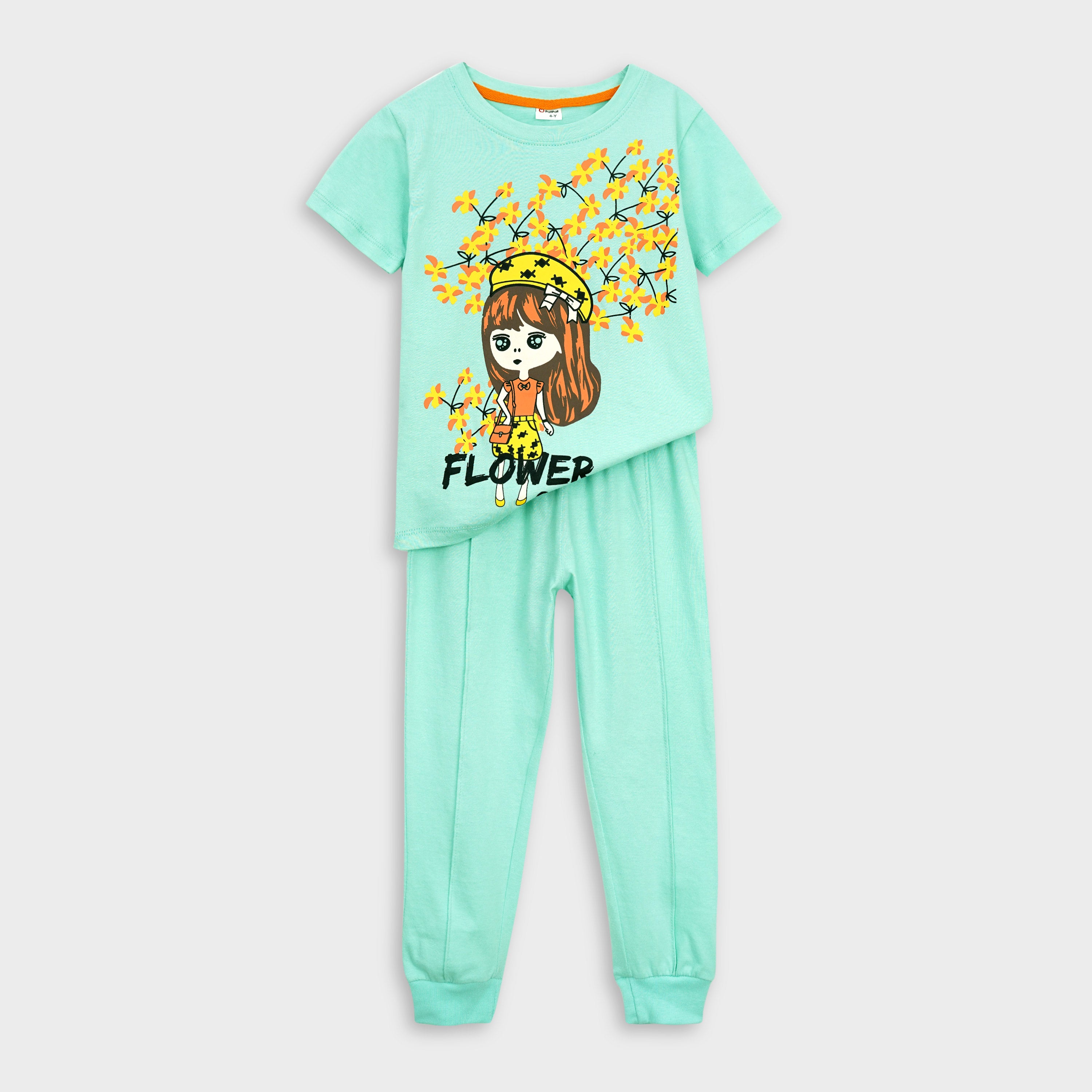 Flower Girl Summer T-Shirt & Trouser Set