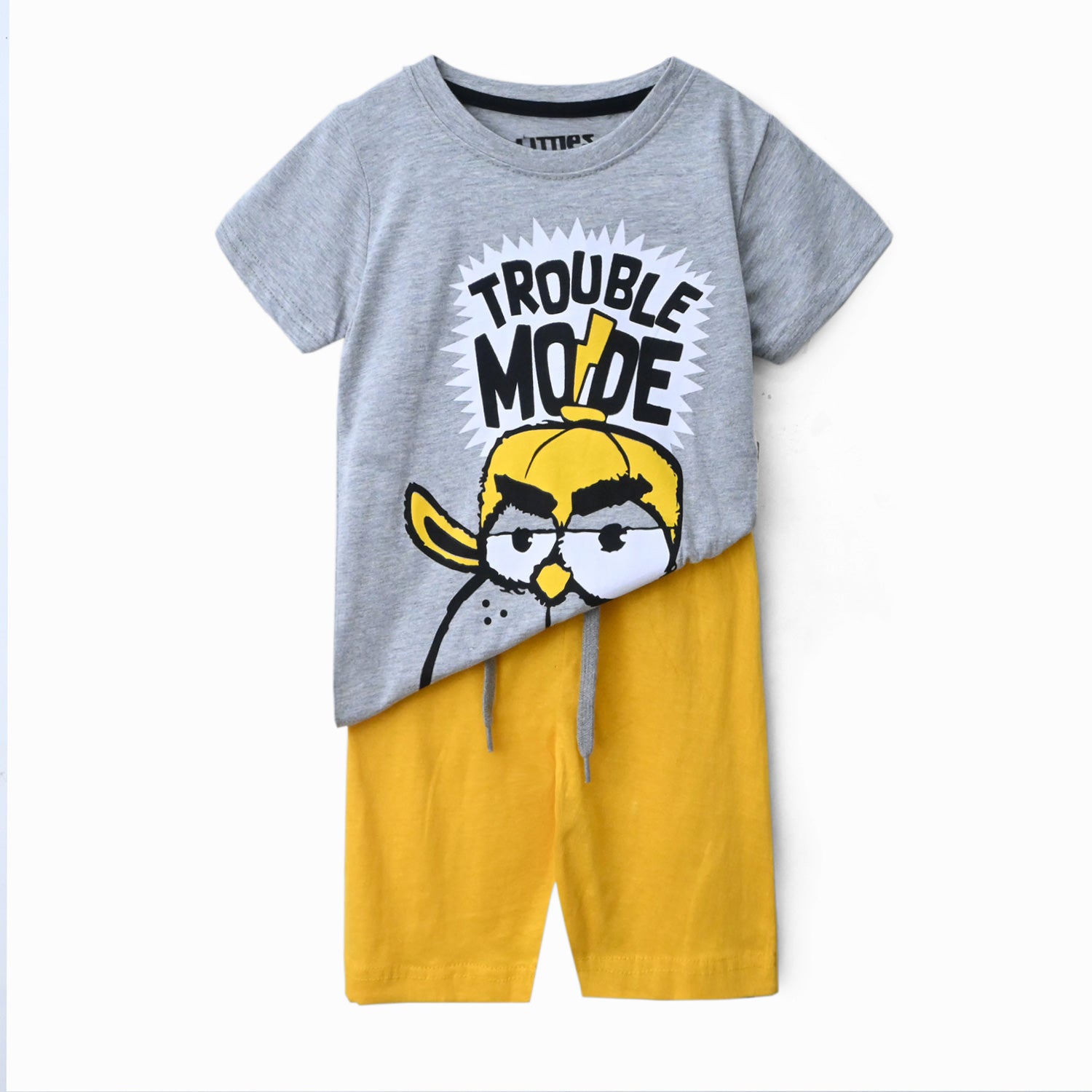 Little Trouble Printed T-shirt & Shorts Set