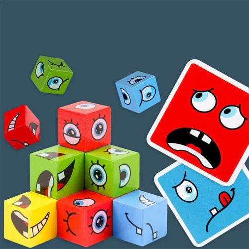 Multiplayer Fun Face Changing Magic Cube Puzzle Game