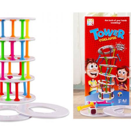 Wobbly Tower Collapse Stacking Stick Game