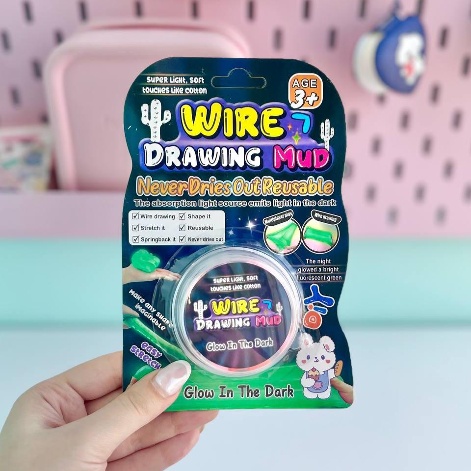 DIY Glow In the Dark Wire Drawing Mud Putty