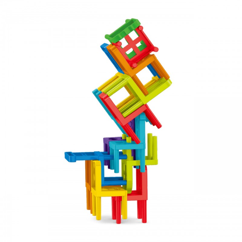 36 Pieces Acrobatic Colorfull Stacking Chair Block